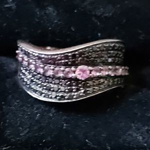 14kt rose gold Levian black diamond ring